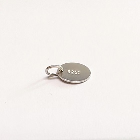 925 Silver Plain Oval Quality Tags "925" Stamping and Ring-5pc